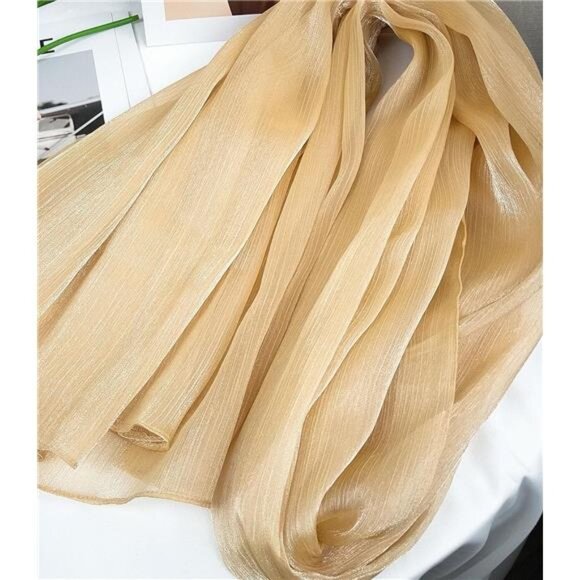 Crepe Shawl for Women, Elegant Sheer Shawls and Wraps for Formal - Picture 5 of 5